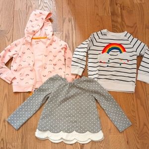 Set of (3) toddler girl sweatshirts size 5T